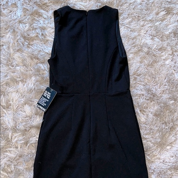 Express Black Peekaboo Sleeveless Dress With cut - Picture 4 of 5